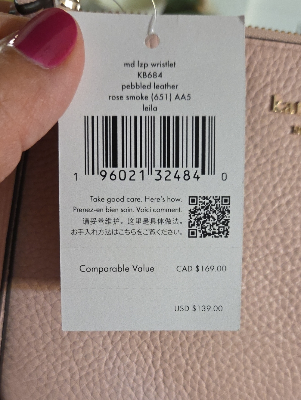 Kate Spade New York Leila Medium L-Zip Wristlet NWT - Picture 12 of 12